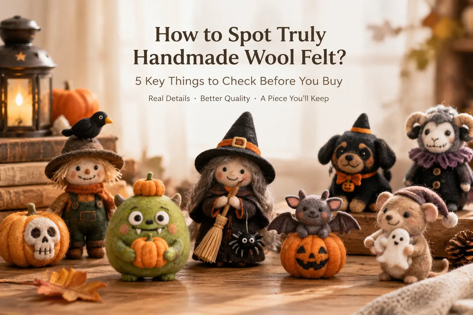 How to Spot Great Handmade Wool Felt (With Halloween Examples)