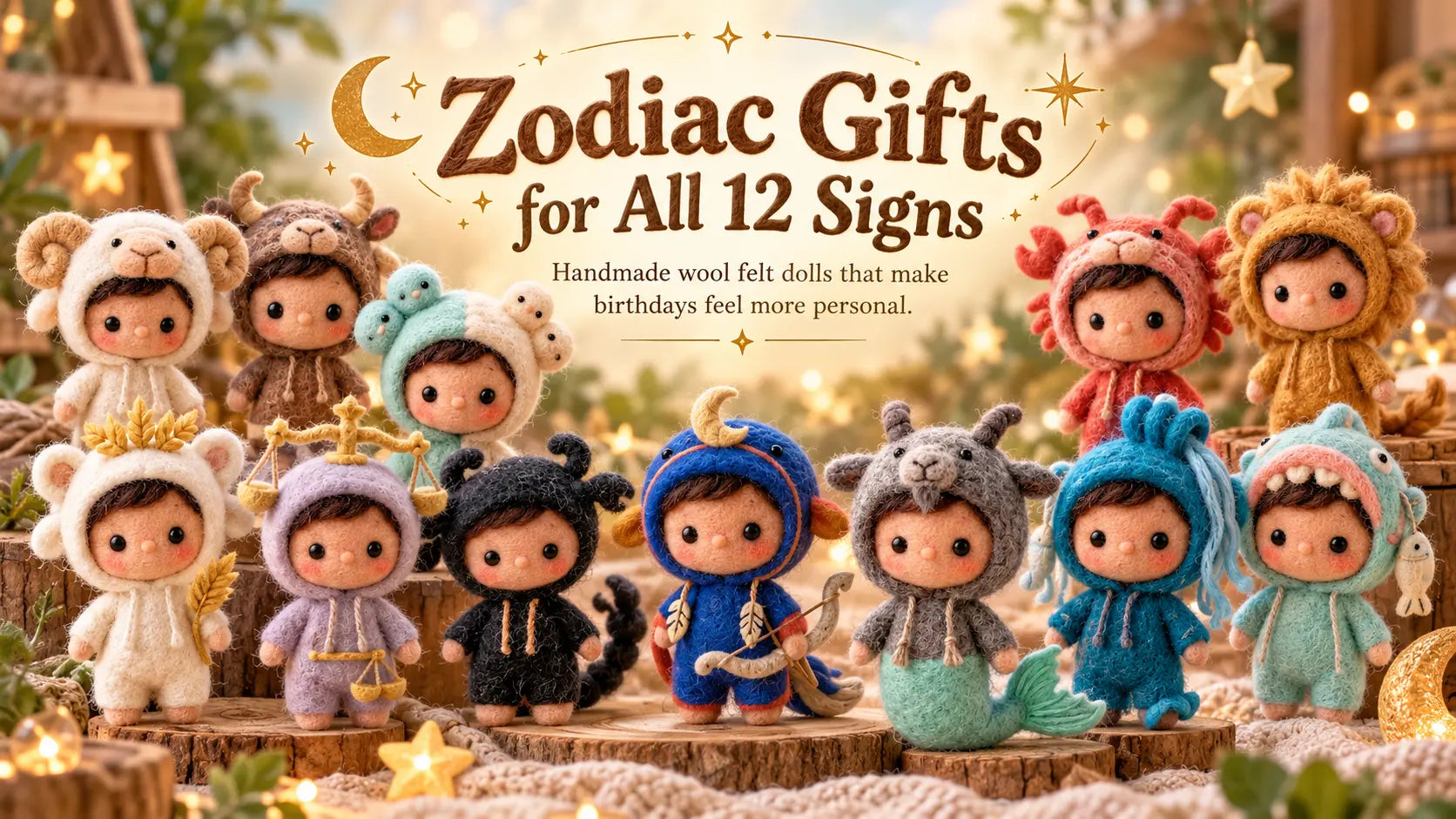 Zodiac Gifts: A Handmade Wool Felt Gift for Every Sign