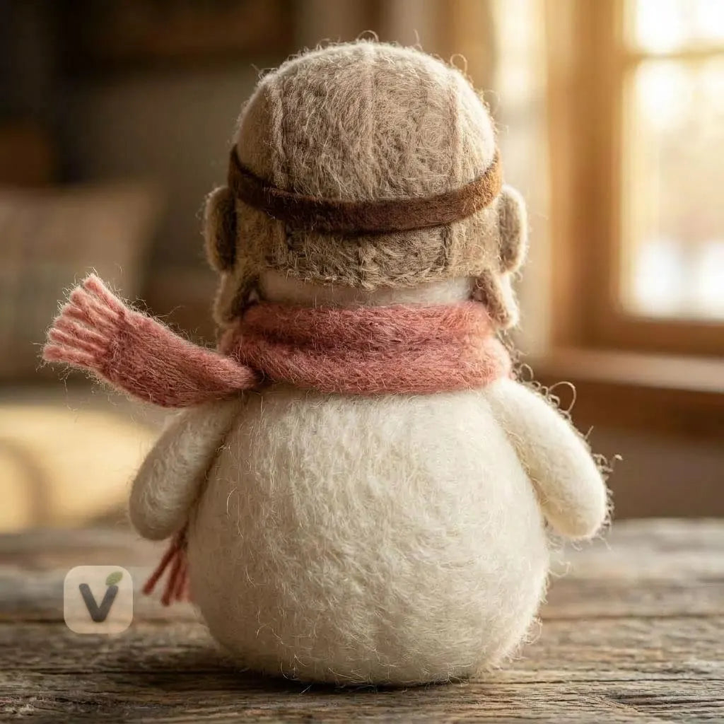 Aviator Snowman Figurine