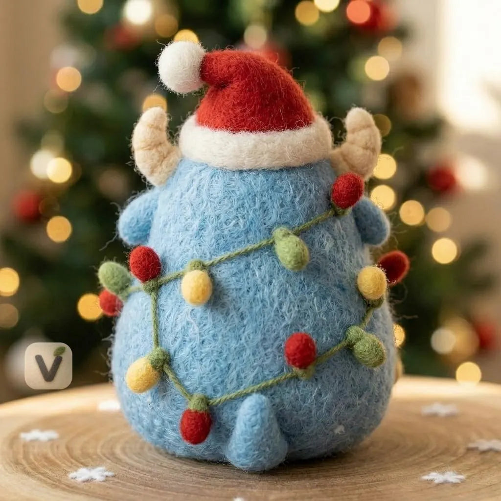 Blue Monster's Fairy Light Figurine