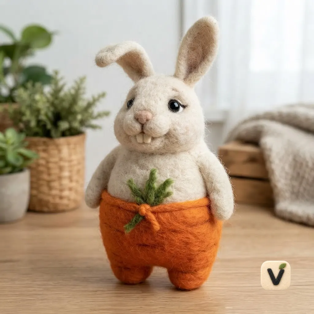 Carrot Bunny Figurine