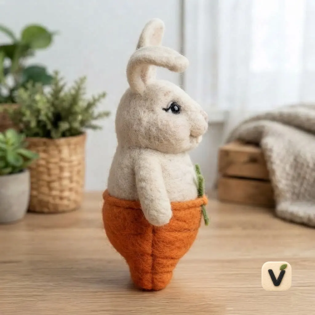 Carrot Bunny Figurine