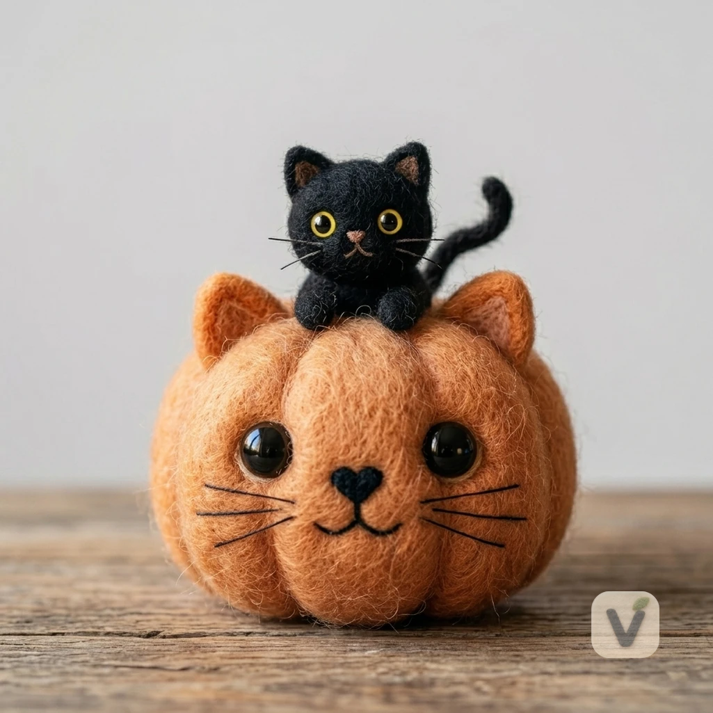 Cat on Pumpkin