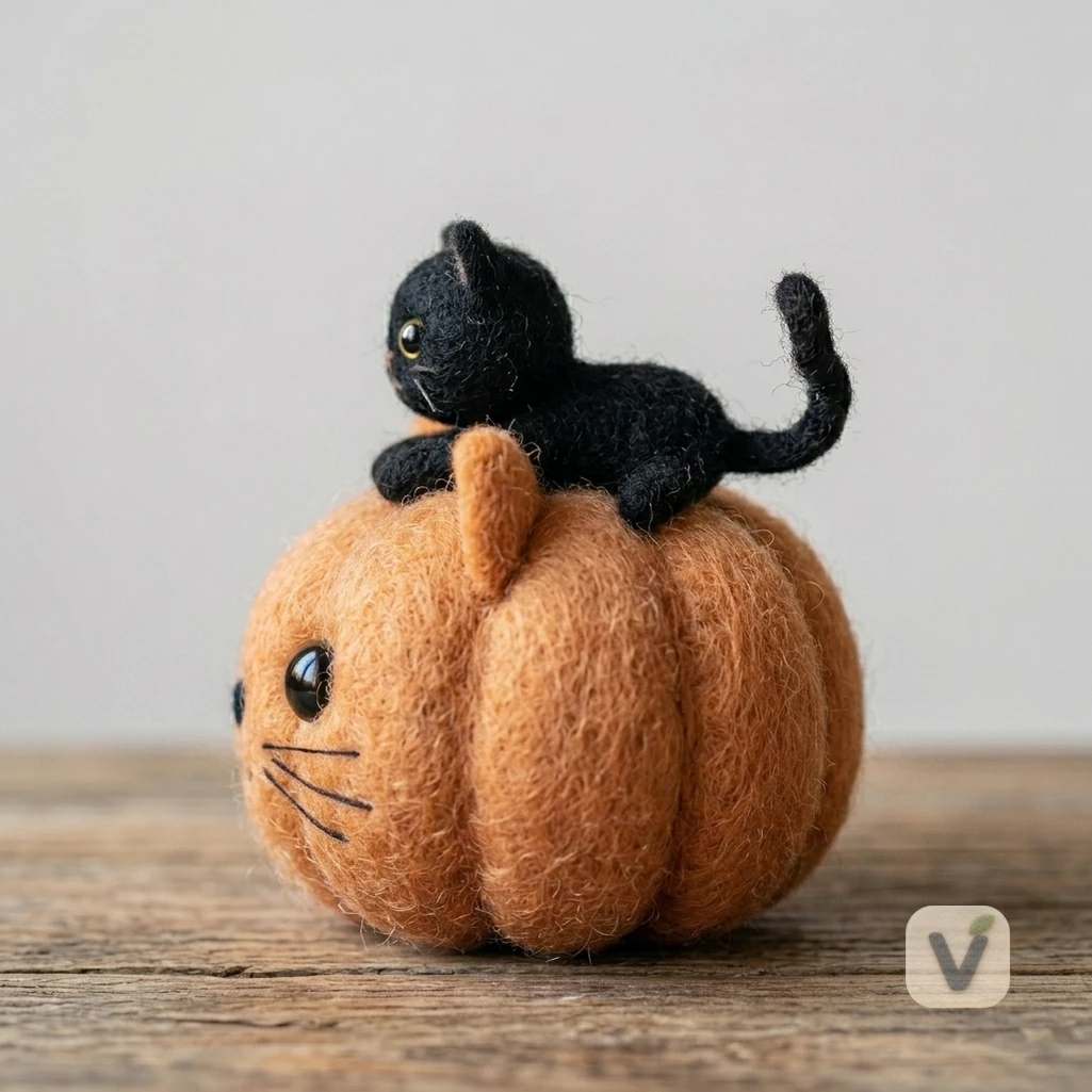 Cat on Pumpkin