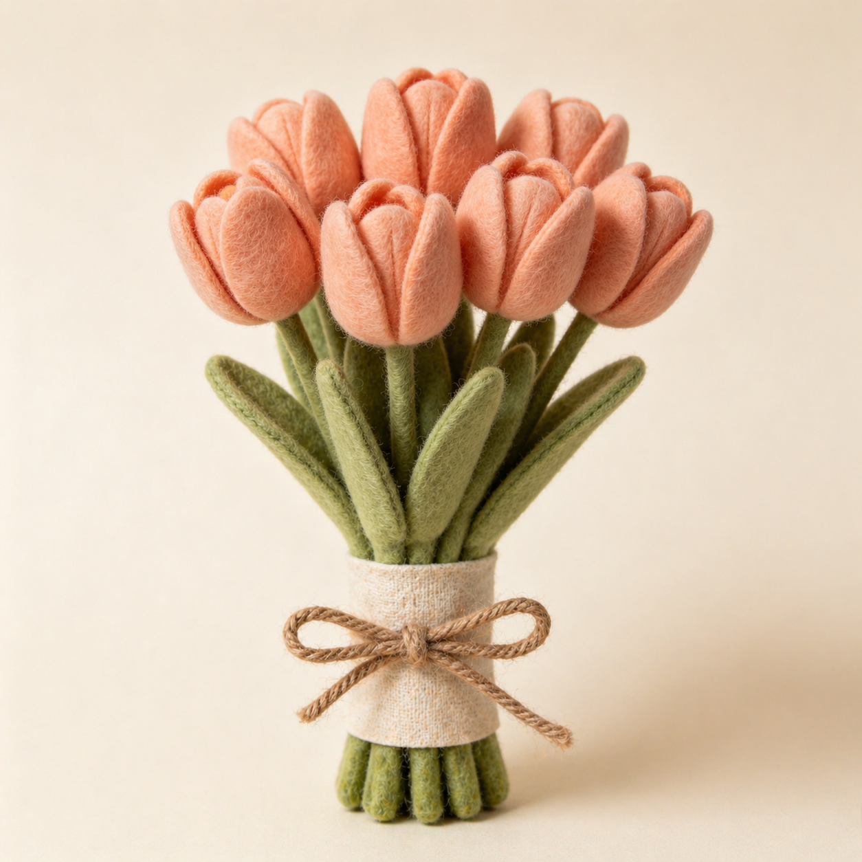 Handmade Wool Flowers, Each With A Different Color Combination - The Best Gift For Mother