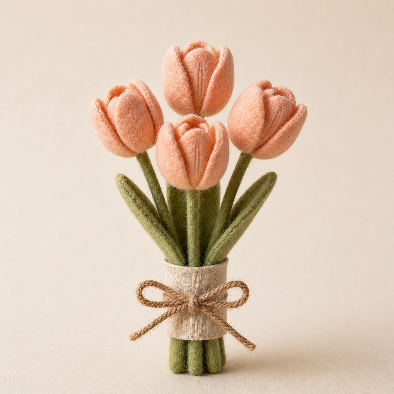 Handmade Wool Flowers, Each With A Different Color Combination - The Best Gift For Mother