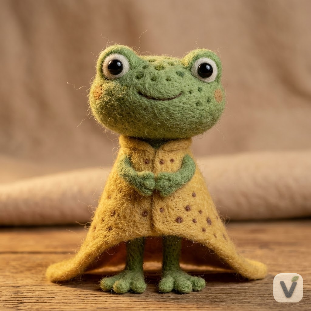 Cloaked Frog Figurine