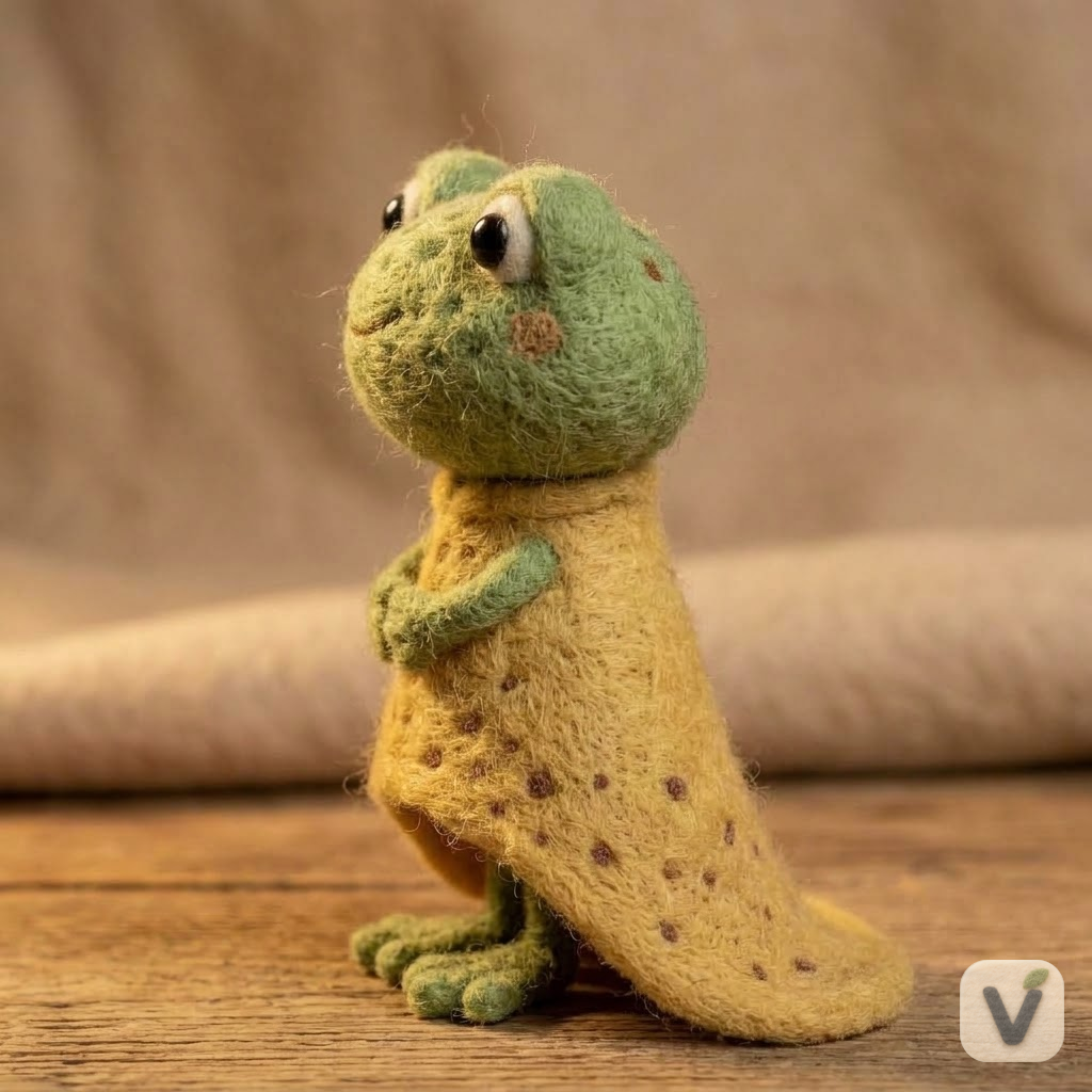 Cloaked Frog Figurine
