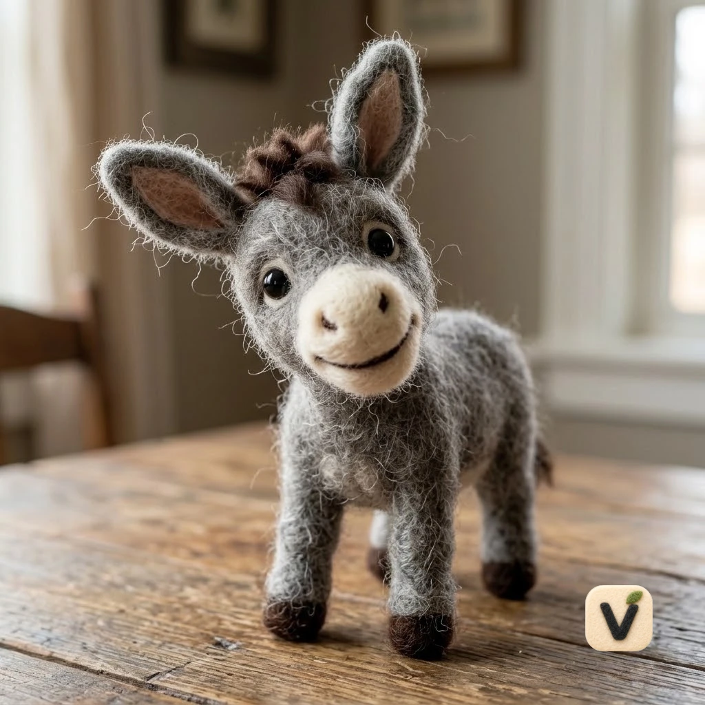 Cute Grey Donkey