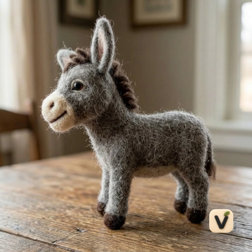 Cute Grey Donkey