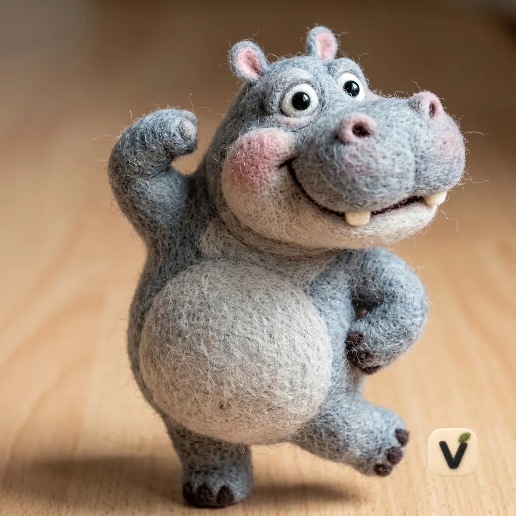 Dancing Hippo Figurine