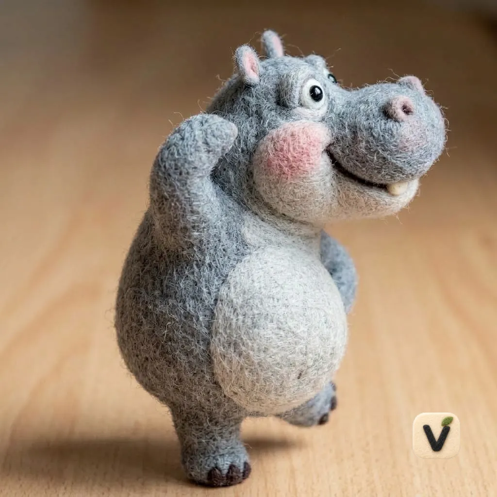 Dancing Hippo Figurine