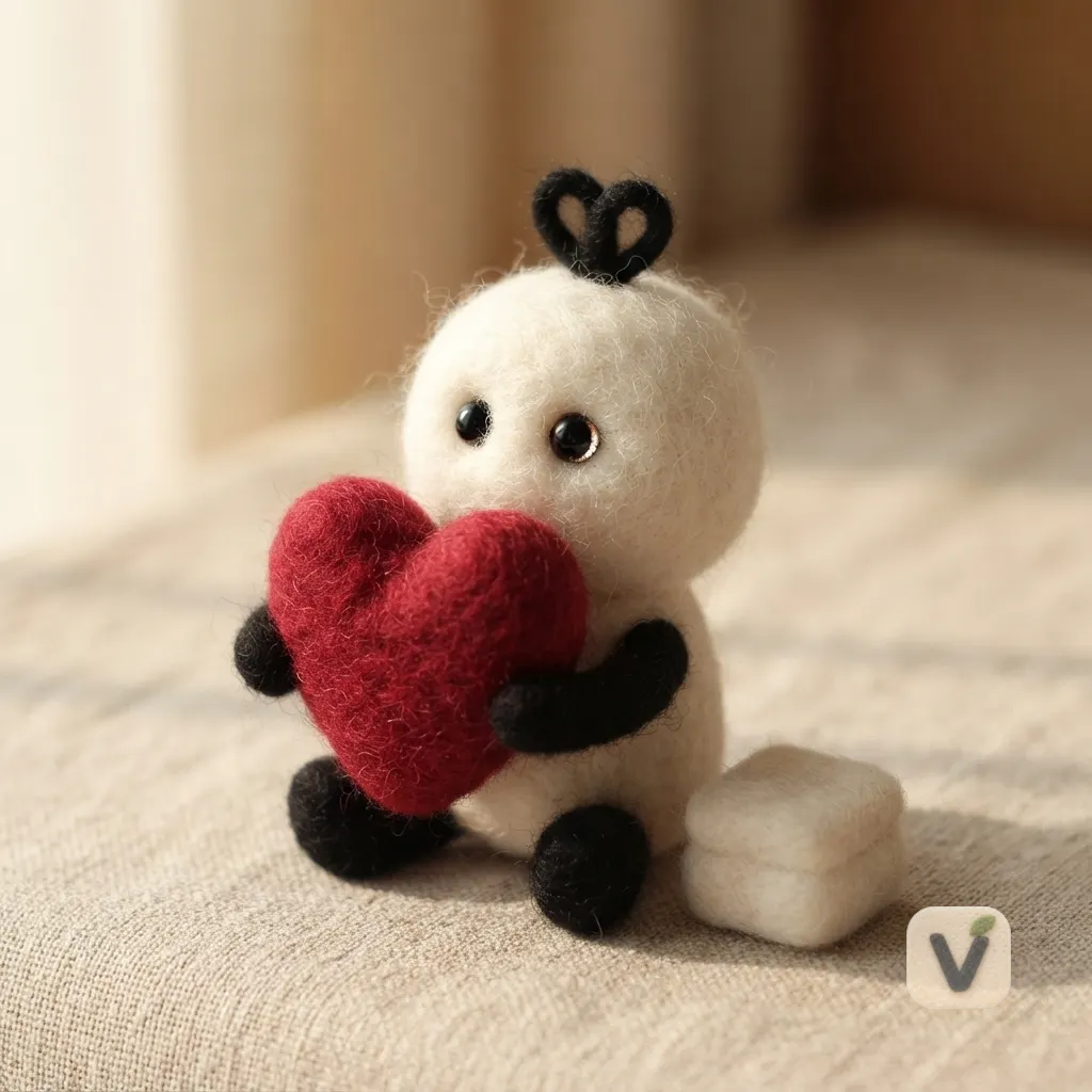 Felt Heart Character