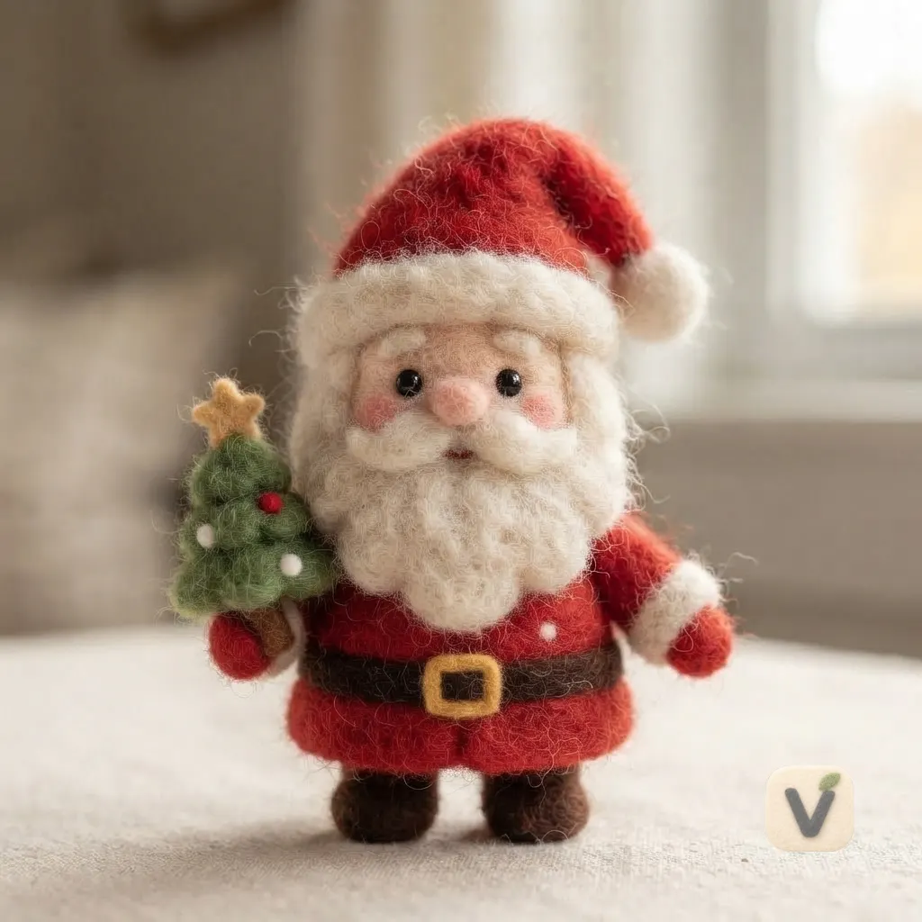 Felt Santa Figurine