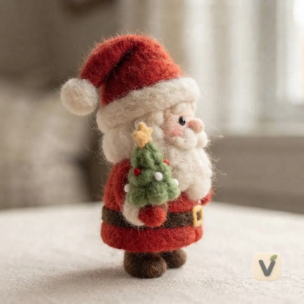 Felt Santa Figurine