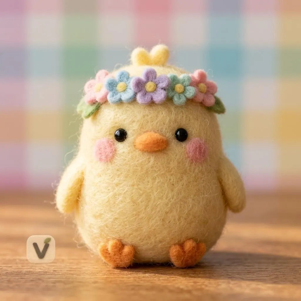 Flower Crown Chick Figurine