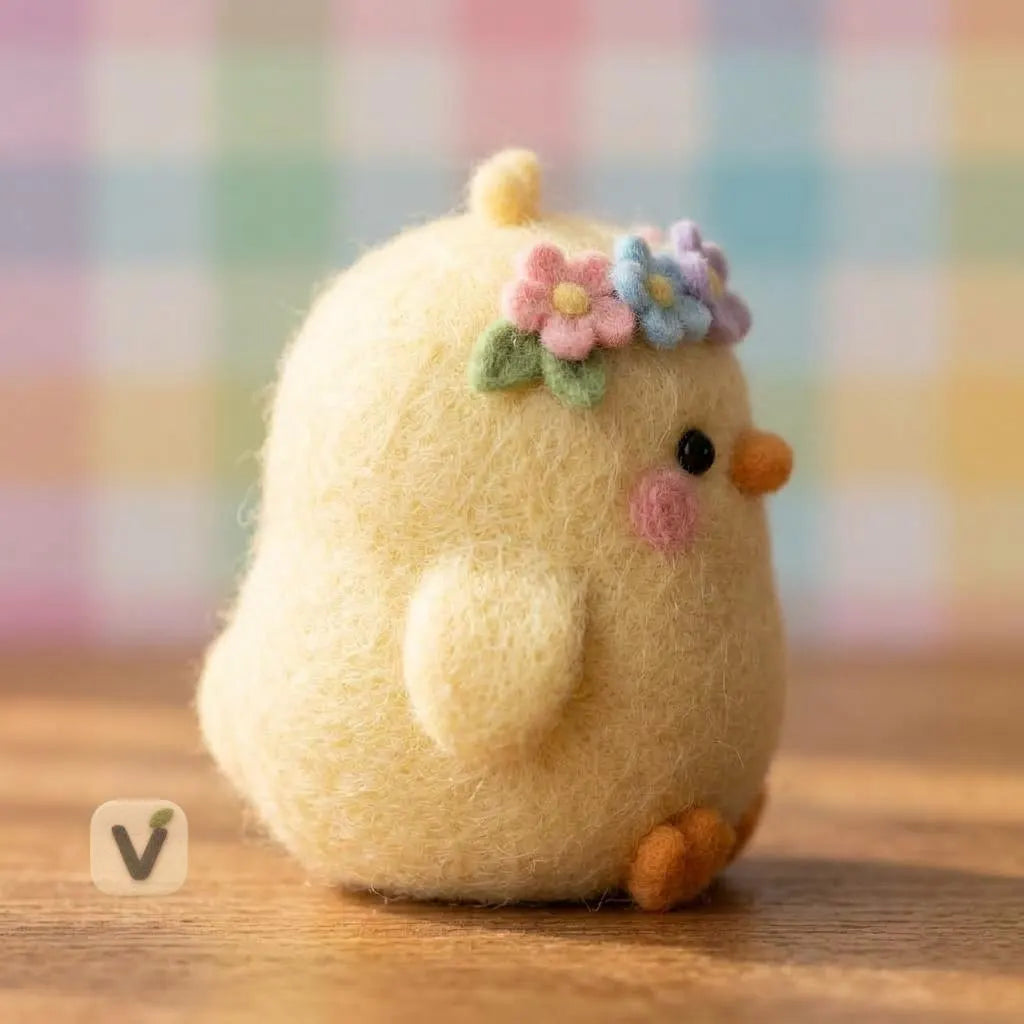 Flower Crown Chick Figurine
