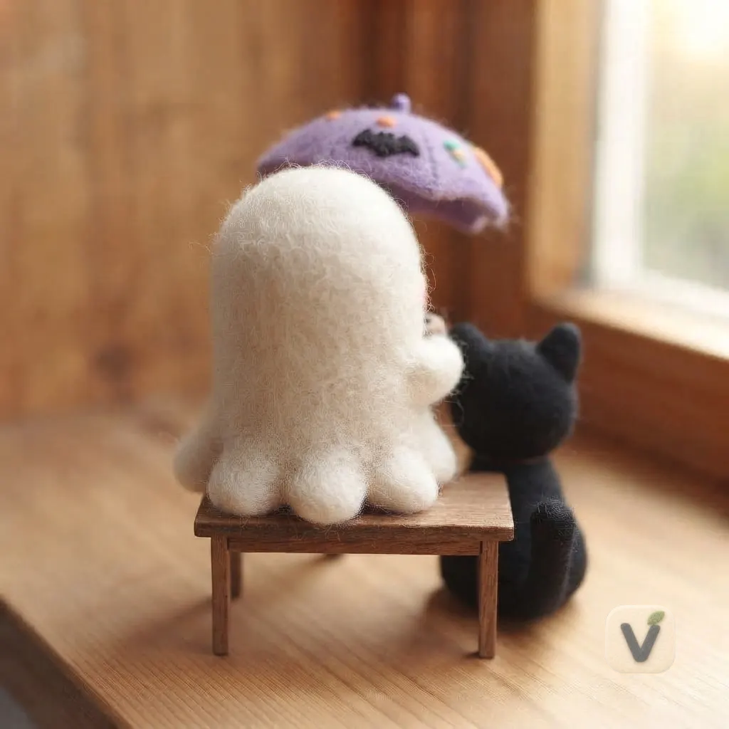 Ghost & Cat Felt Set