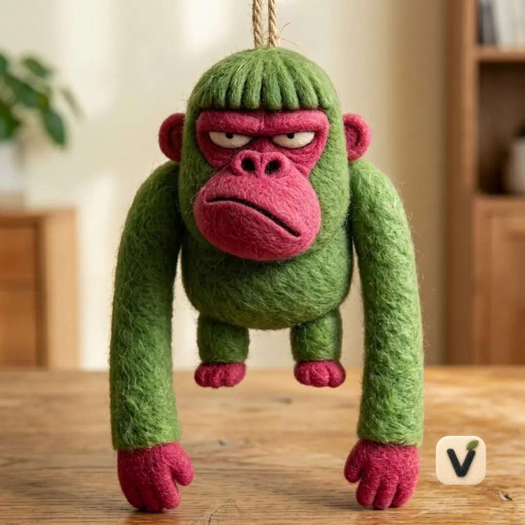 Green Gorilla Figurine