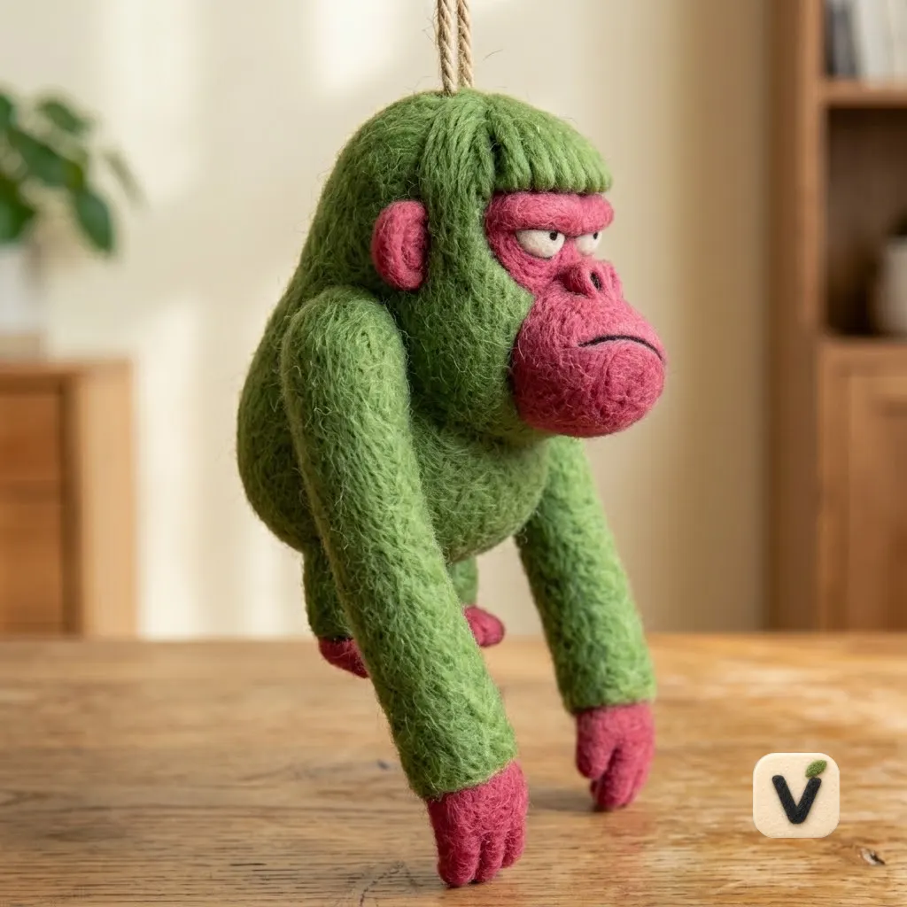 Green Gorilla Figurine