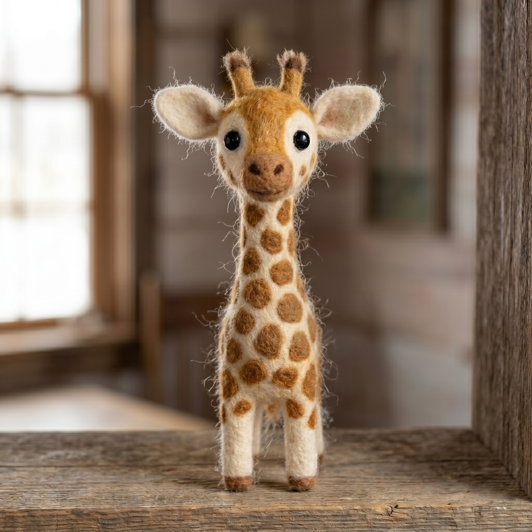 Handmade Wool Felt Giraffe Figurine – Cute Safari & Nursery Decor