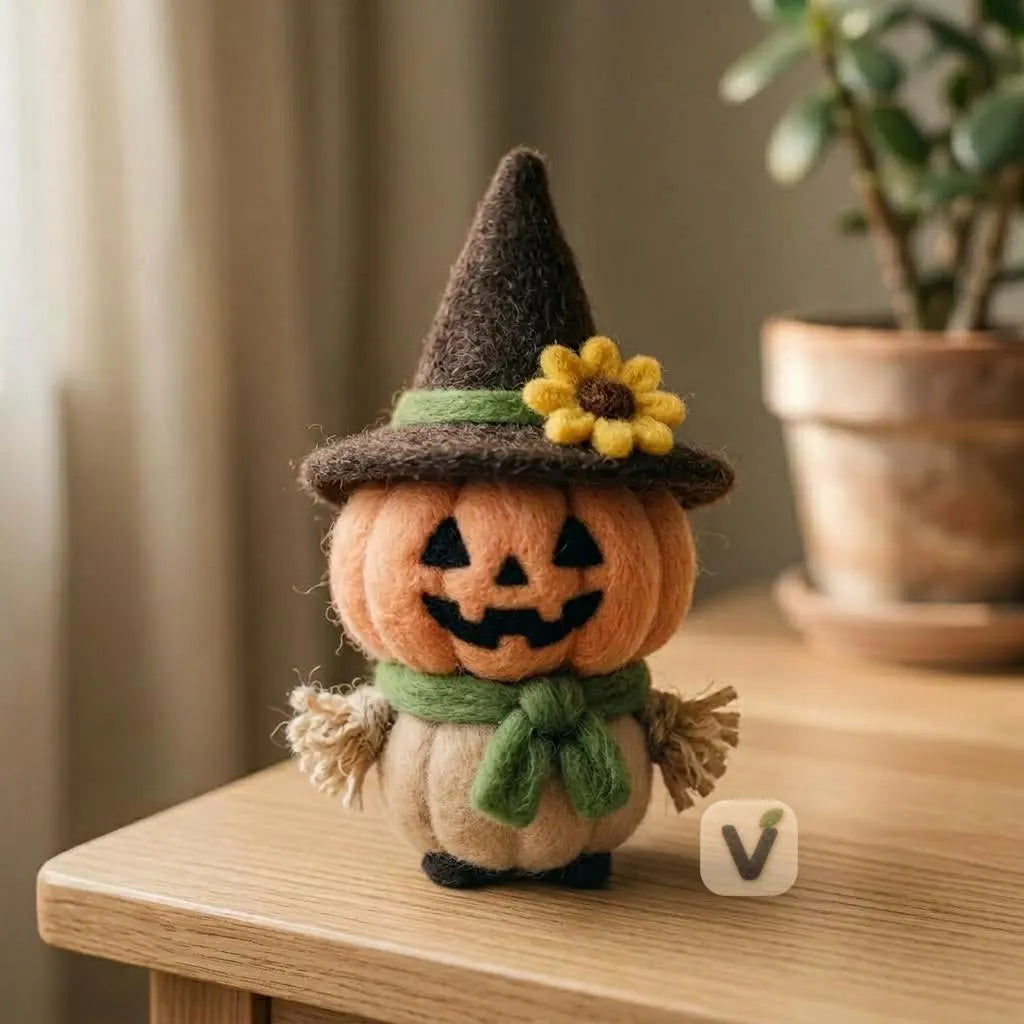 Harvest Scarecrow Pumpkin Figurine