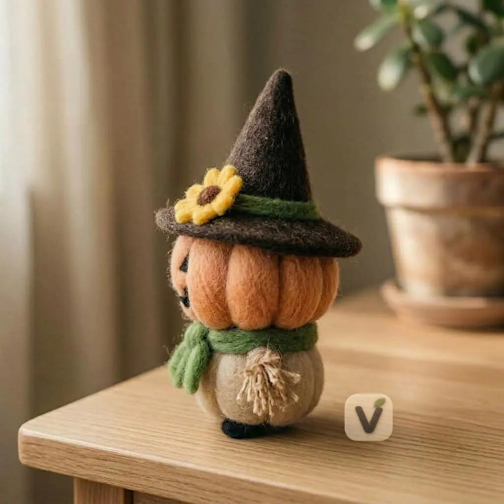 Harvest Scarecrow Pumpkin Figurine