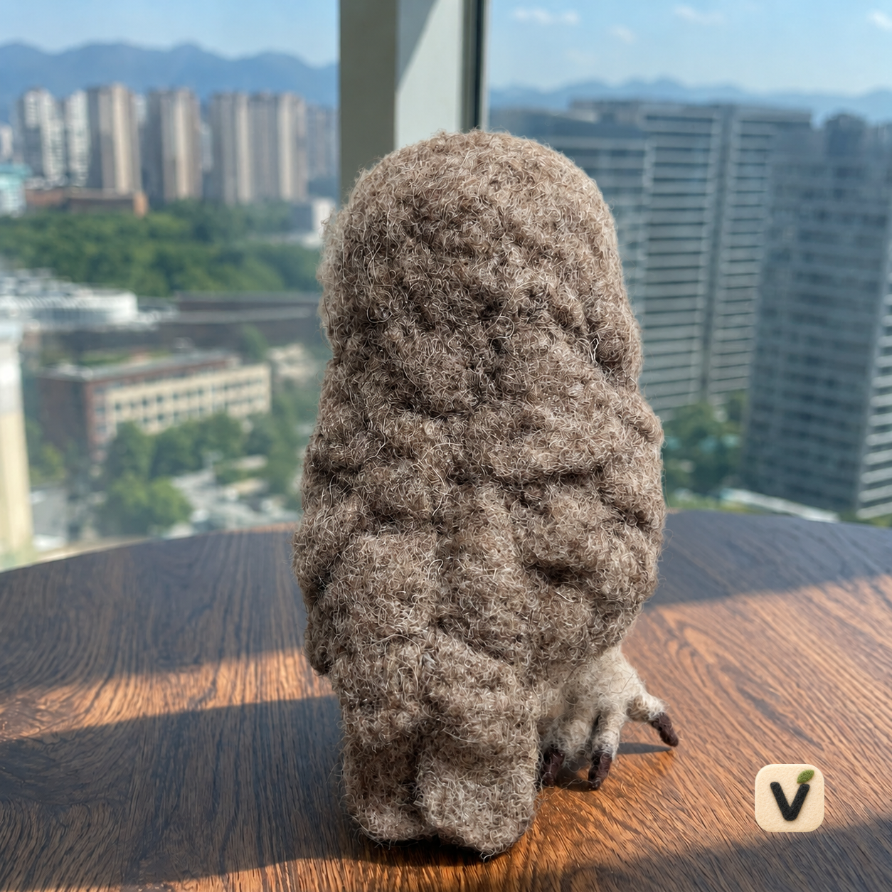 Handmade Wool Felt Realistic Barn Owl Figurine – Cute Nature & Wildlife Decor
