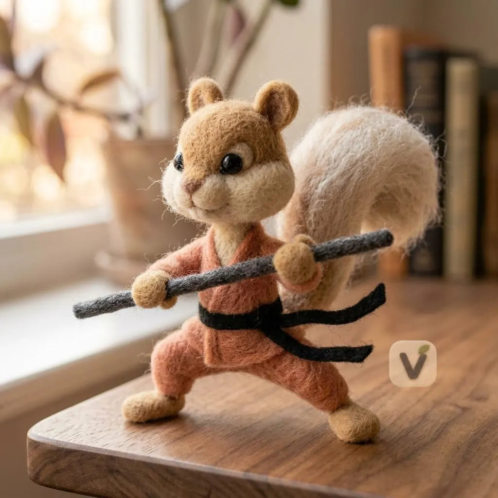 Kung Fu Master Squirrel Figurine