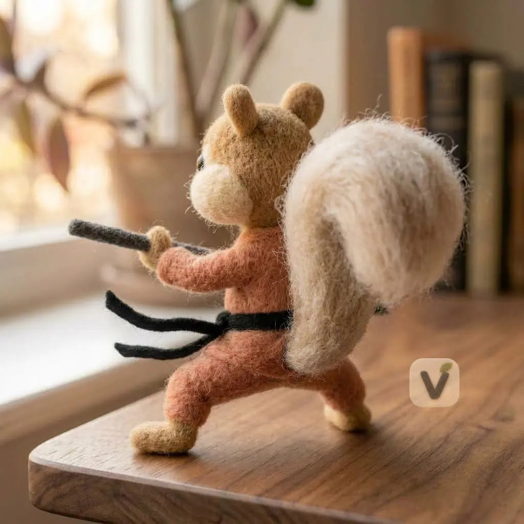 Kung Fu Master Squirrel Figurine