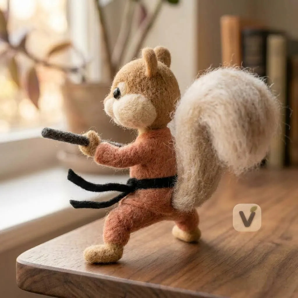 Kung Fu Master Squirrel Figurine
