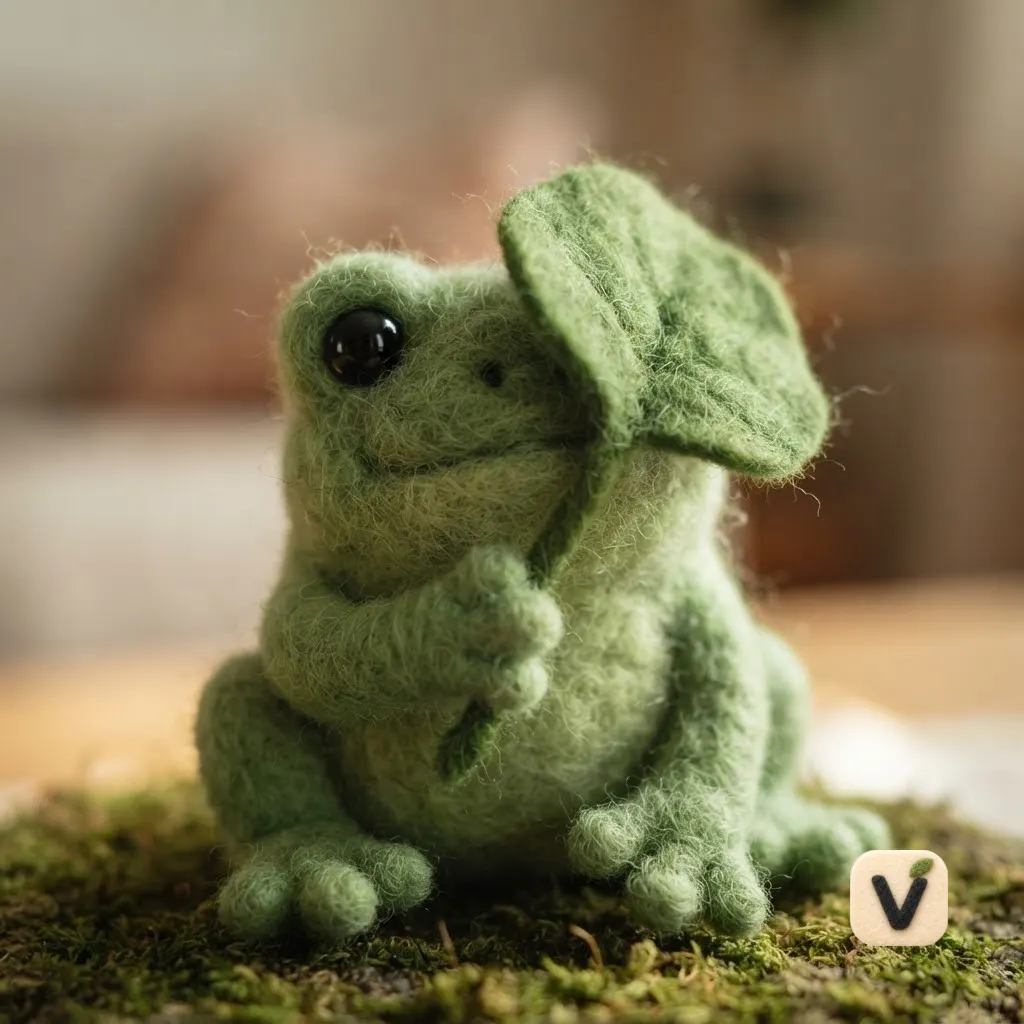 Leaf Frog Figurine