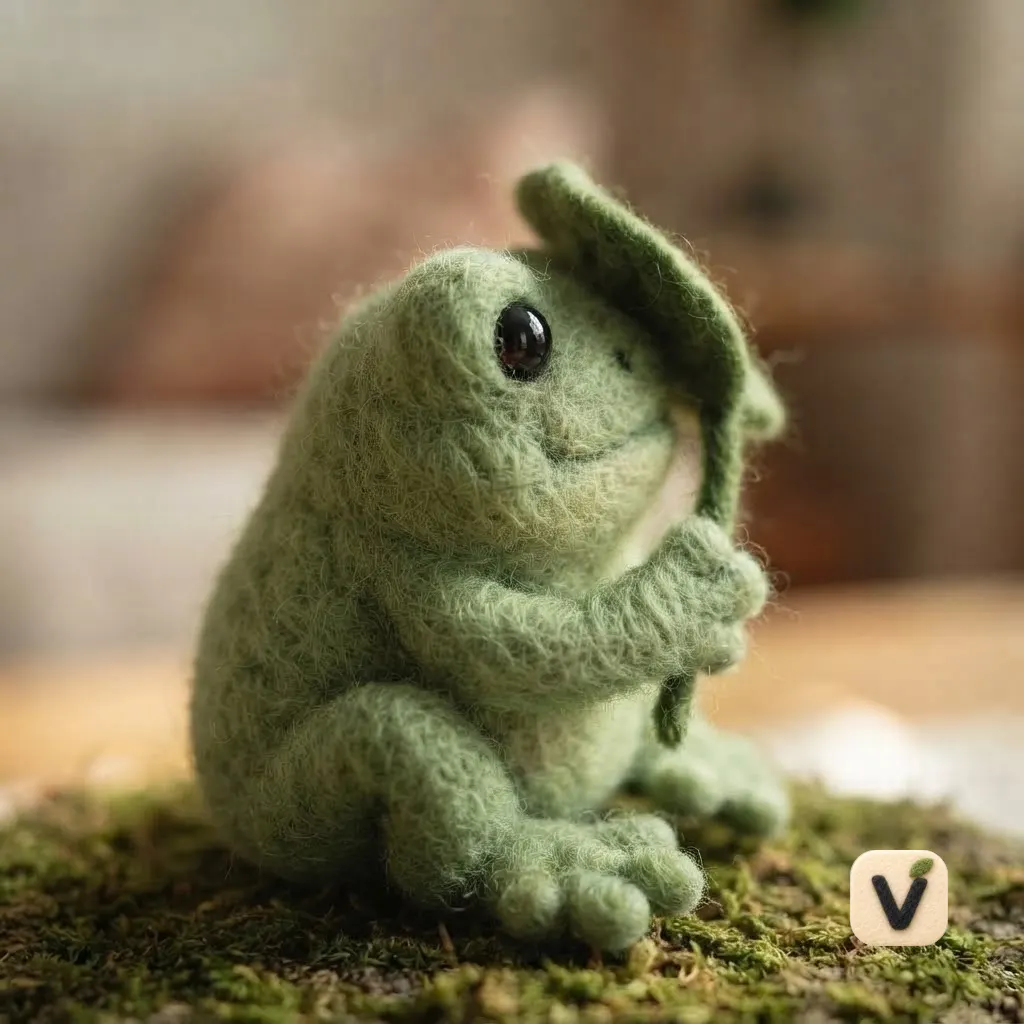 Leaf Frog Figurine