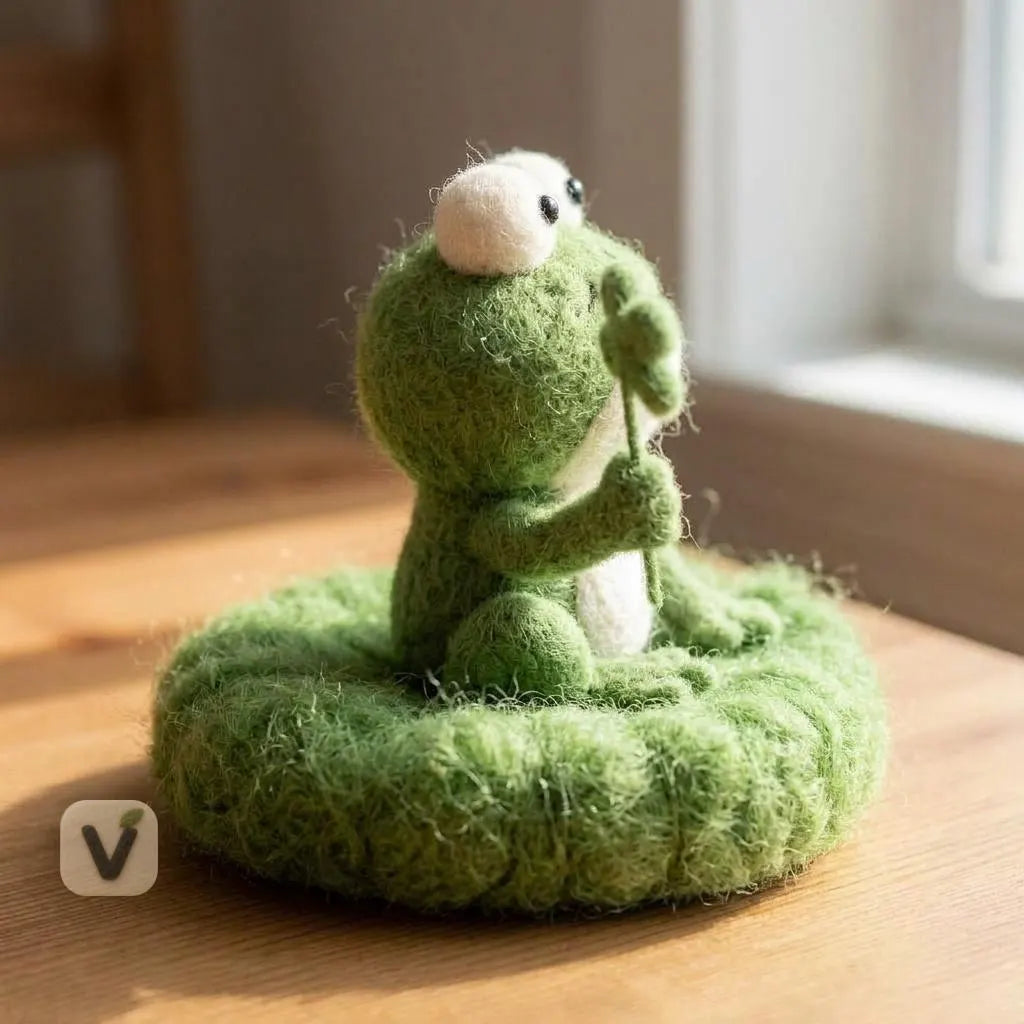 Lucky Clover Frog Figurine