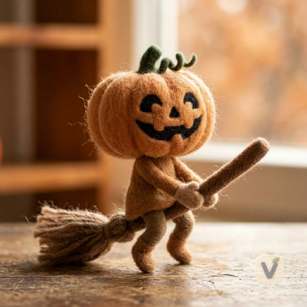 Pumpkin Broom Rider