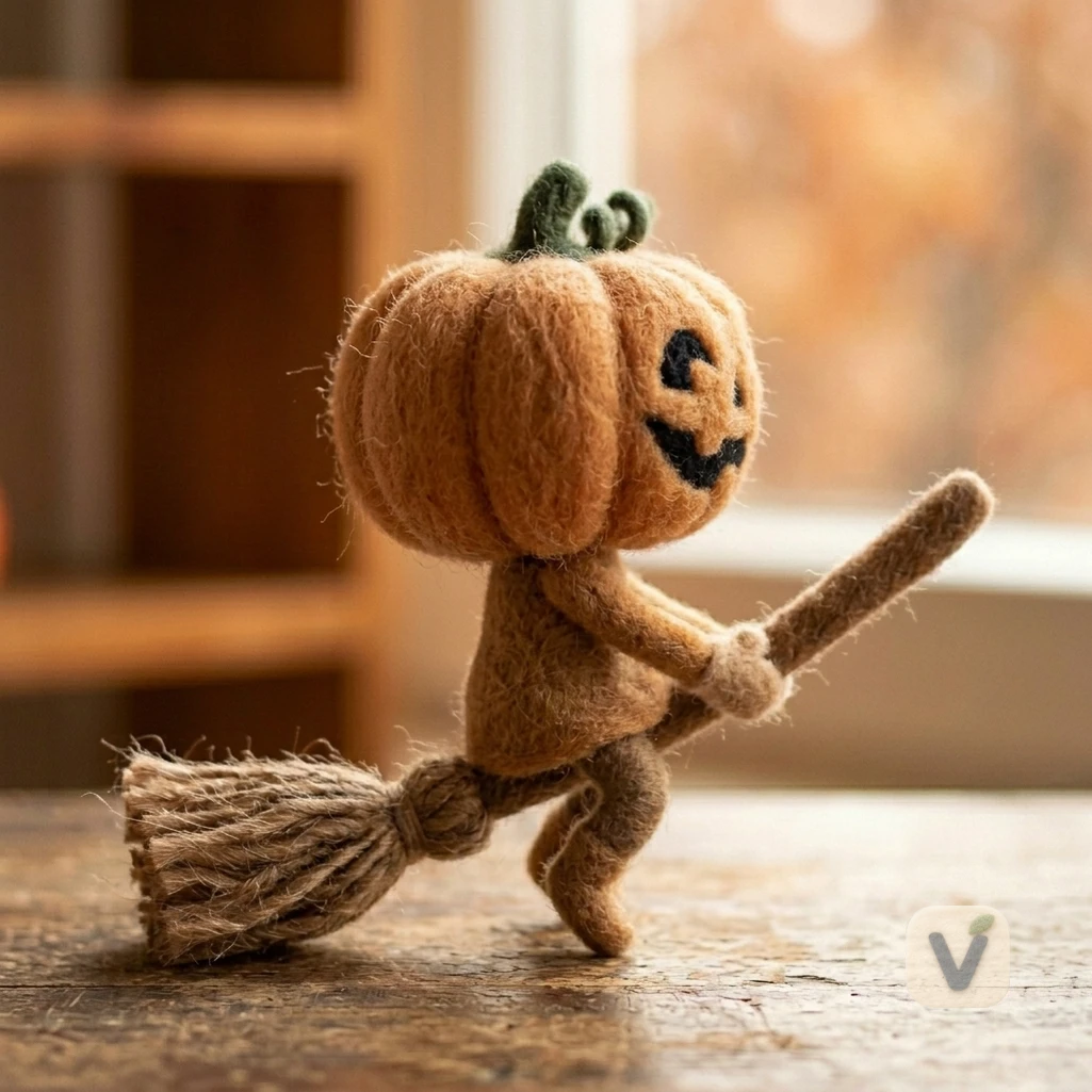 Pumpkin Broom Rider