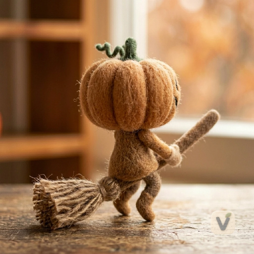 Pumpkin Broom Rider