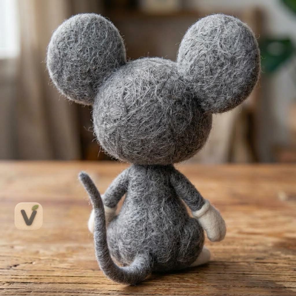 Quirky Big-Eared Mouse Figurine