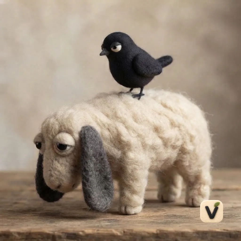 Sheep & Crow Felt