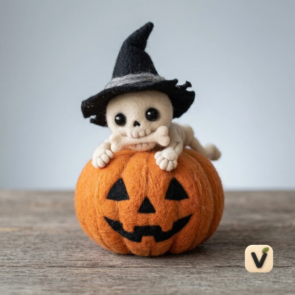 Skeleton on Pumpkin