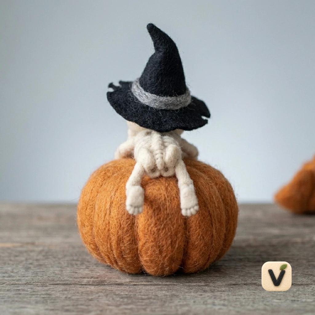 Skeleton on Pumpkin