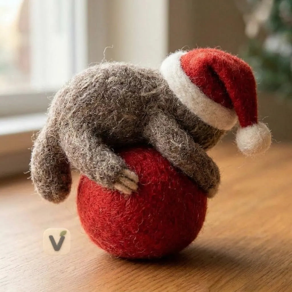 Sleepy Sloth's Christmas Ornament Figurine
