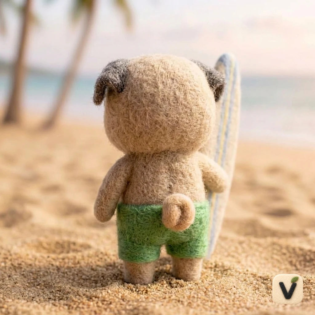 Surfer Pug Doll