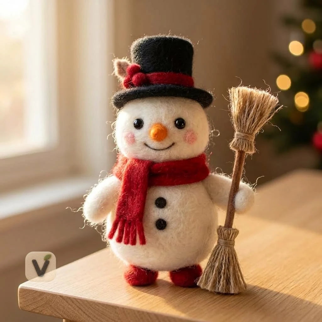 Sweeper Snowman Figurine