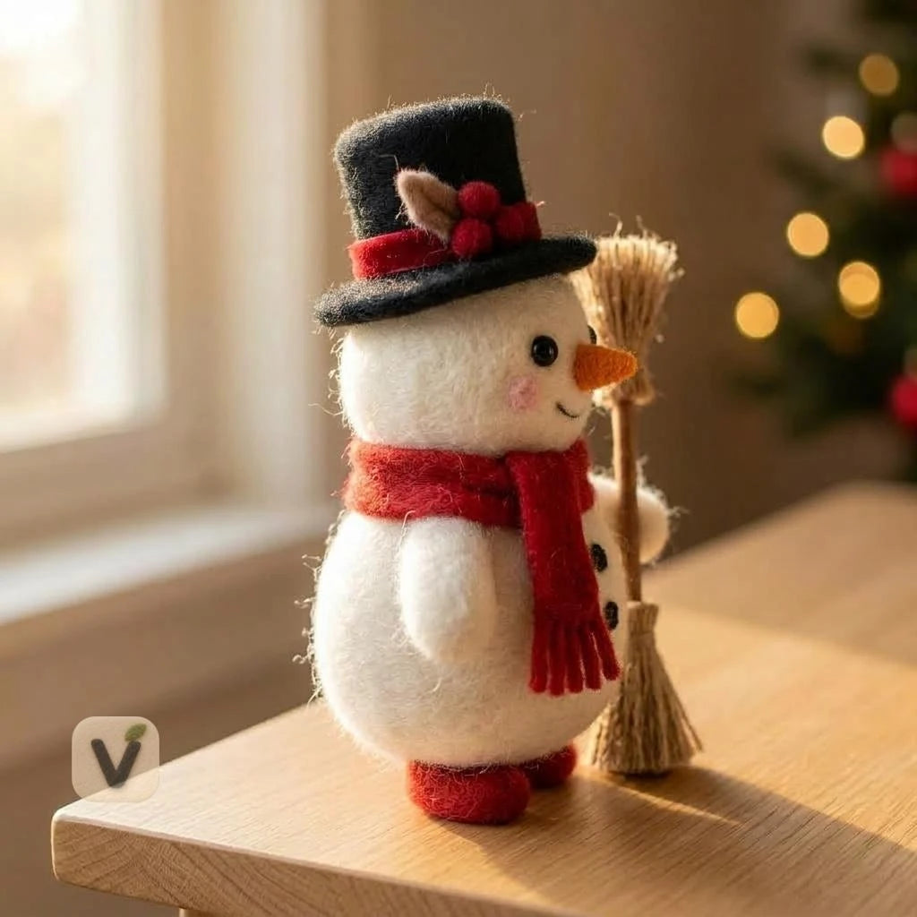 Sweeper Snowman Figurine