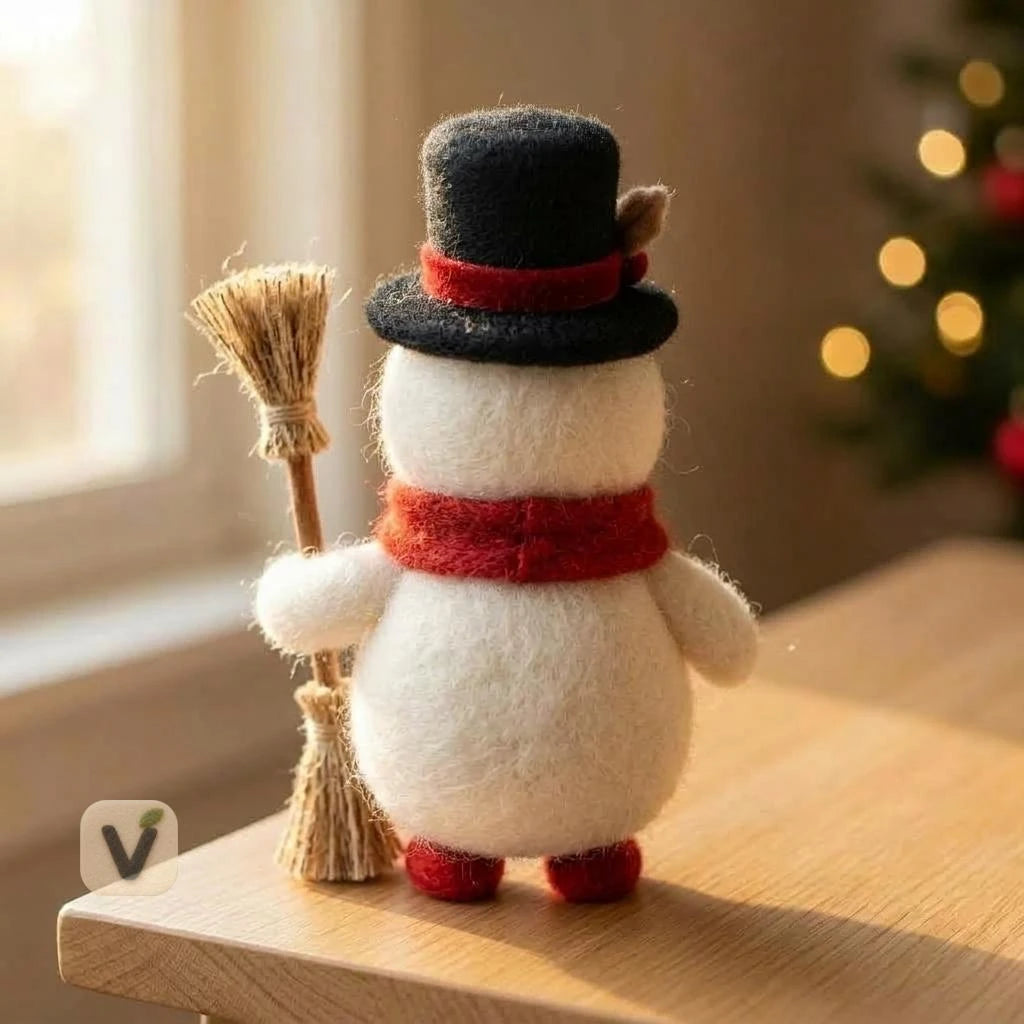 Sweeper Snowman Figurine