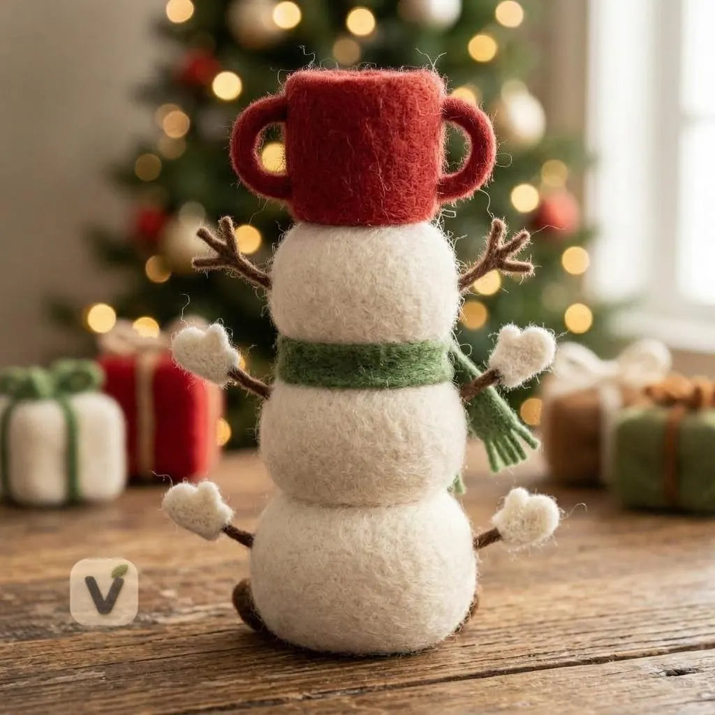 Triple Snowman Cocoa Tower Figurine