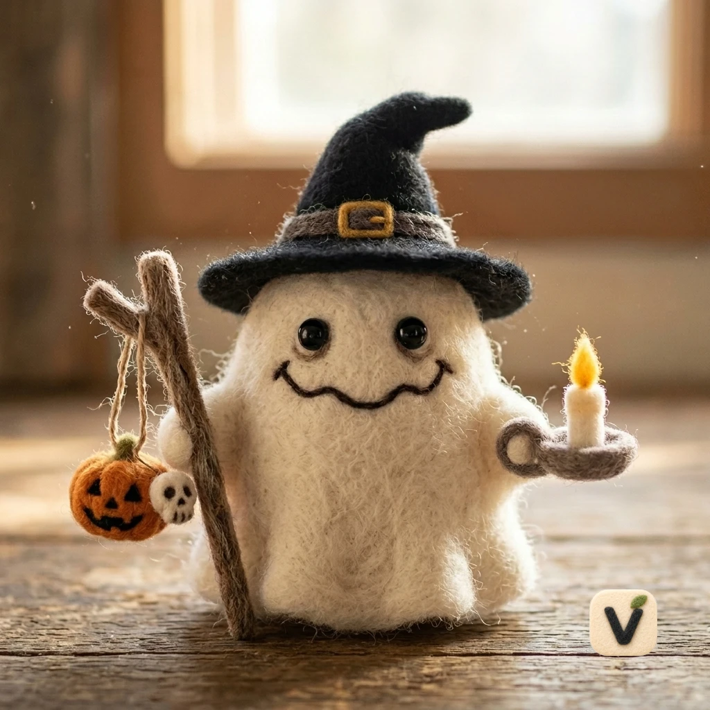Witch Ghost with Candle