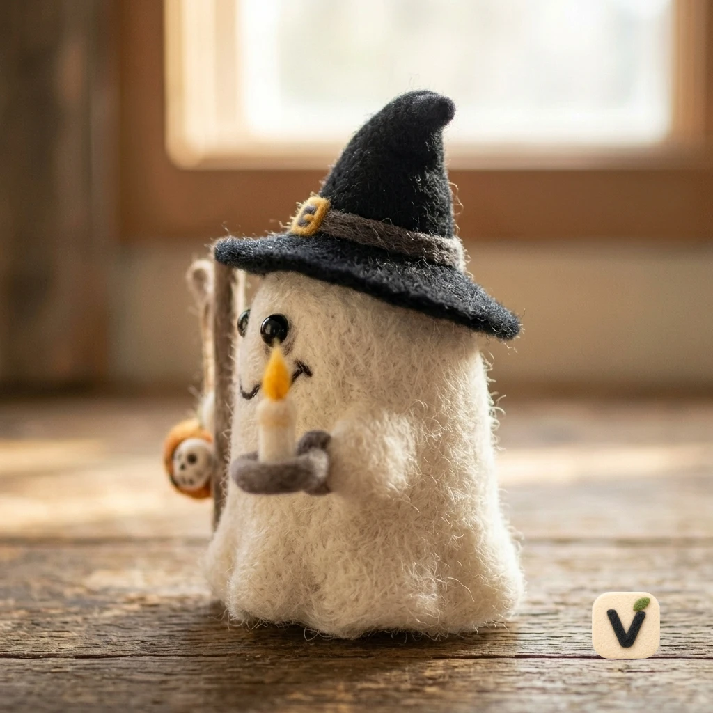 Witch Ghost with Candle